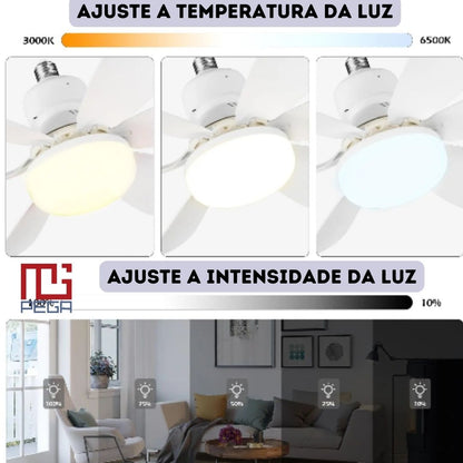 VENTILADOR C/ LED - CONTROLE REMOTO