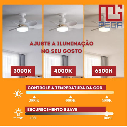 VENTILADOR C/ LED - CONTROLE REMOTO