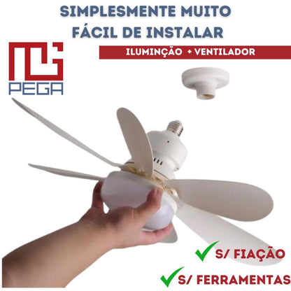 VENTILADOR C/ LED - CONTROLE REMOTO