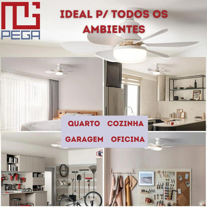 VENTILADOR C/ LED - CONTROLE REMOTO